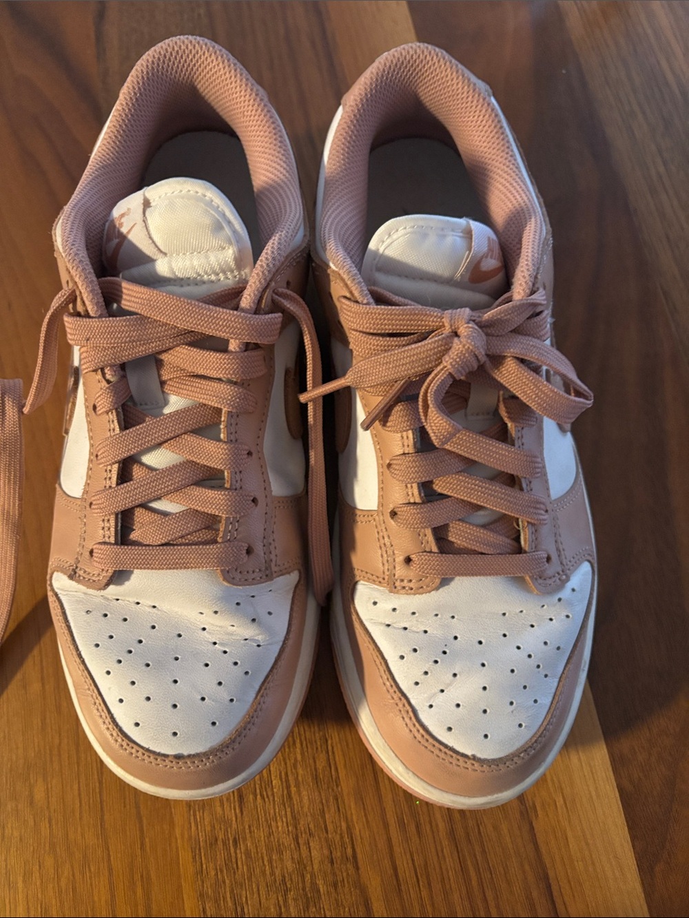 Nike Women’s Sneakers in White and Dusty Pink